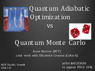 Quantum Adiabatic Optimization vs. Quantum Monte Carlo