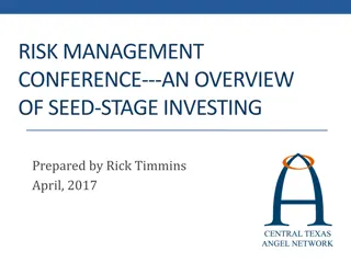 Risk Management Conference Overview of Seed-Stage Investing