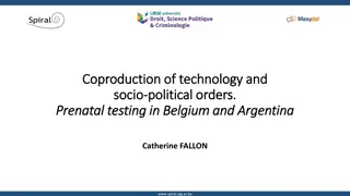 Coproduction of technology and Coproduction of technology and socio-political orders.