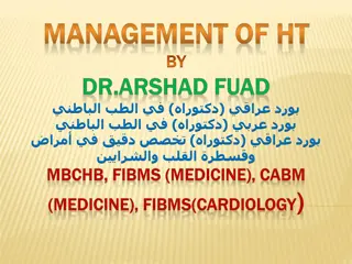 Management of Hypertension by Dr. Arshad Fuad - Overview & Lifestyle Modifications