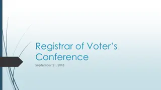 Voter Registration and Election Procedures