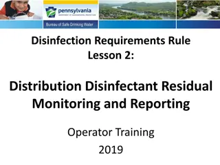 Distribution Disinfectant Residual Monitoring Requirements