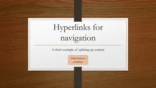 Hyperlinks for Navigation and Wood Planes Example