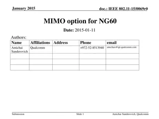 MIMO option for NG60