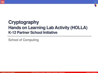 Cryptography Hands-On Learning Lab at University of South Alabama