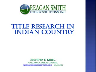 TITLE RESEARCH IN INDIAN COUNTRY