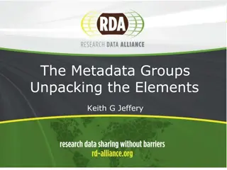 The Metadata Groups Unpacking the Elements