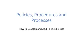 Policies, Procedures and Processes