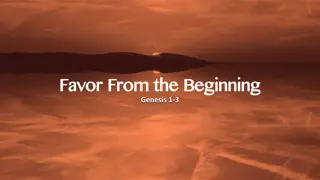 Favor From the Beginning