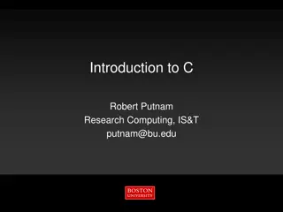 Introduction to C