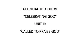 “CELEBRATING GOD” “CELEBRATING GOD”