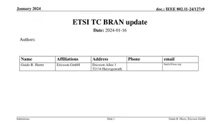 ETSI TC BRAN update