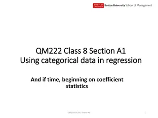 Using Categorical Data in Regression and Interpreting Coefficients