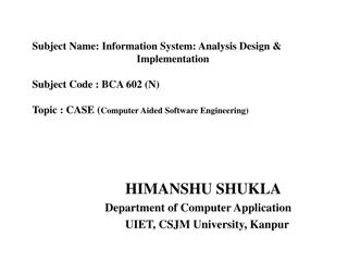 Computer Aided Software Engineering: Development and Maintenance Tools