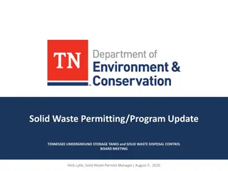 Tennessee Solid Waste Permitting Update - August 2020