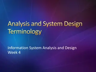 Terminology in Information System Analysis and Design