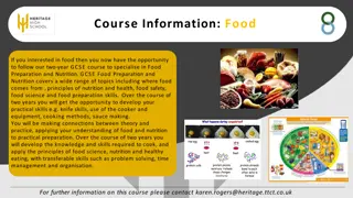 Course Information: Food