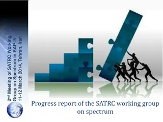 Progress report of the SATRC working group  on spectrum