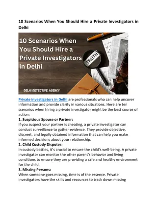 10 Scenarios When You Should Hire A Private Investigator