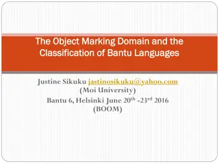 Object Marking Domain in Bantu Languages