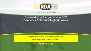 Larger Scope DFT Concepts & Terminological Issues Overview