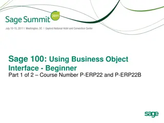 Sage 100 Business Object Interface Fundamentals