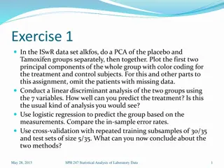 Statistical Analysis of Laboratory Data: Principal Component Analysis and Linear Discriminant Analysis