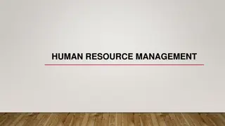 HUMAN RESOURCE MANAGEMENT