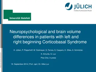 Neuropsychological and Brain Volume Differences in Corticobasal Syndrome Patients