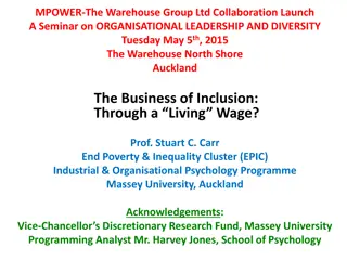 The Warehouse Group Ltd. Seminar on Organisational Leadership and Diversity