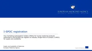 Register Industry Single Point of Contact for Supply and Availability of Medicines