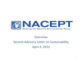 EPA Sustainability Advisory Recommendations