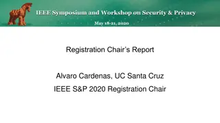 Registration Chair’s Report