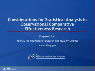 Considerations for Statistical Analysis in Observational Research