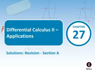 Differential Calculus II: Applications in Curve Analysis