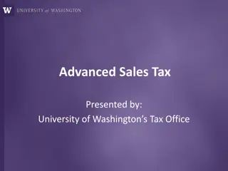 Advanced Sales Tax