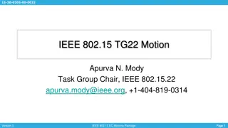 IEEE 802.15 TG22 Motion for Conditional Approval