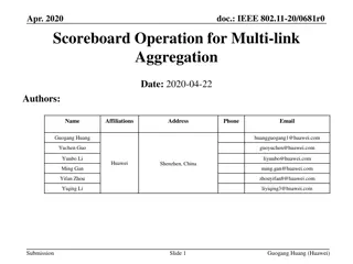 Scoreboard Operation for Multi-link Aggregation