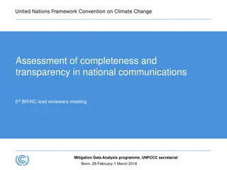 Assessment of Completeness and Transparency in National Communications