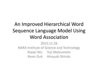 Improved Hierarchical Word Sequence Language Model Using Word Association