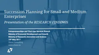 Succession Planning for SMEs: Research Findings Presentation