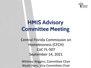 HMIS Advisory Committee Meeting Highlights - Central Florida CoC FL-507