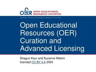 OER Curation and Licensing Overview