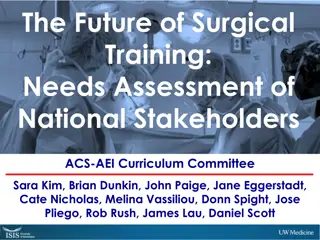 Future of Surgical Training: Needs Assessment of National Stakeholders