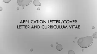 Crafting Effective Application Letters and Cover Letters