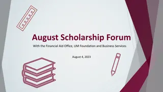 August Scholarship Forum