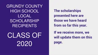 Grundy County High School Local Scholarship Recipients 2020