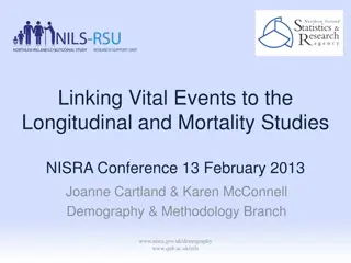 Linking Vital Events to the  Longitudinal and Mortality Studies