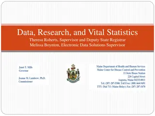 Data, Research, and Vital Statistics