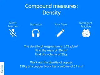 Compound measures:  Compound measures:  Density Density